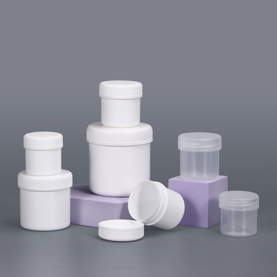 Cosméticos vazios 4 oz frascos de plástico recipiente branco claro para armazenamento de creme