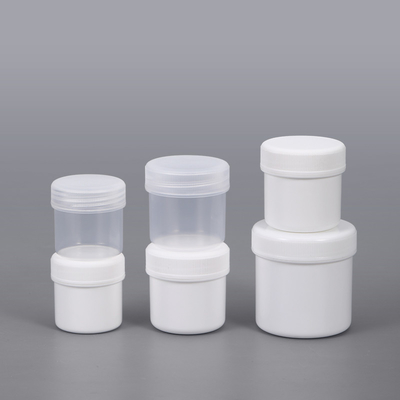 Manteiga branca transparente Armazenamento Pequenos frascos de plástico em conserva para pós alimentares 30ml-1000ml