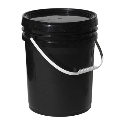 Polipropileno preto moldagem plástico recipiente balde de balde com tampa de alça 1-50L
