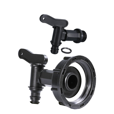 1/2 polegada S60x6 Thread Plastic IBC Tank Tap com válvula de interrupção e conexão espiral