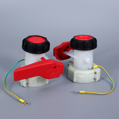 Estrutura válvula da borboleta Media água DN50 75MM válvula de plástico HDPE para tanque de água IBC