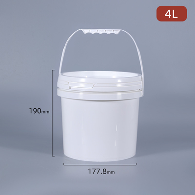 1L 2L 3L 4L 5L balde de tinta plástica vazio com tampa para balde industrial com tampa branca