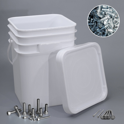 Alta quantidade 5L 9L 12L 18L 20L Retangular Quadrado Balde de Plástico Para Acessórios de Hardware