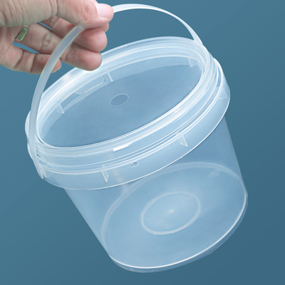 Balde de plástico de cor personalizada de 1L com tampa para guardar e preservar o molho de pimenta preta