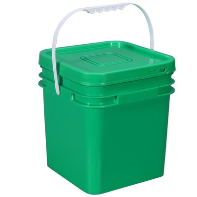 Balde de plástico quadrado branco / amarelo para cultivo de cogumelos