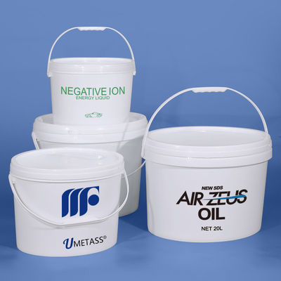 6L 16L 20L plástico forma oval pintura balde com alças OEM LOGO Impressão cor