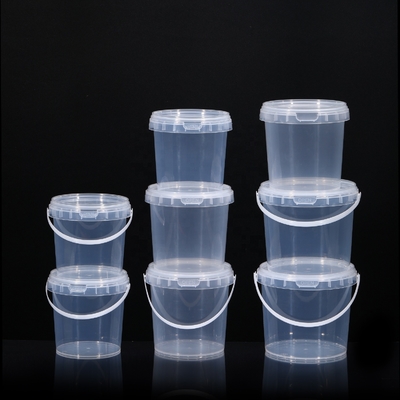300 ml 5 litros IML Balde de plástico personalizado com tampa para mel biscoito iogurte salsas de manteiga