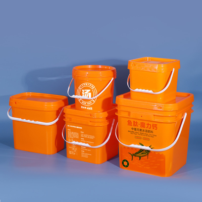 Embalagem de alimentos lanches Barris de plástico quadrado PP com 5L 10L 13L 16L 25L Capacidade