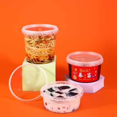 Grade de alimentos embalado redondo recipiente de embalagem de alimentos frasco com tampa anti-roubo cozinha estilo de design clássico clássico