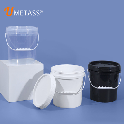 500 ml 20L de óleo de qualidade alimentar água gelada barragem balde de tinta de plástico com tampa de metal personalizada