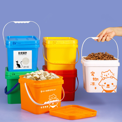 Contenedor de armazenagem de alimentos para animais de estimação de 5L-25L de capacidade para alimentos frescos secos e à prova de umidade para gatos e cães