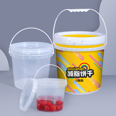 1L-20L personalizável Snacks de qualidade alimentar limpo Balde de embalagem de chá de leite com tampa para B2B