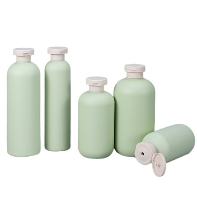 Embalagem de bomba Flip Top Cap para cuidados cosméticos da pele em garrafa de espremido vazia de abacate verde