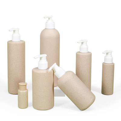 30 ml-500 ml Capacidade vazia Bomba de Shampoo Cosmético Embalagem Palha de Trigo Garrafa de plástico biodegradável