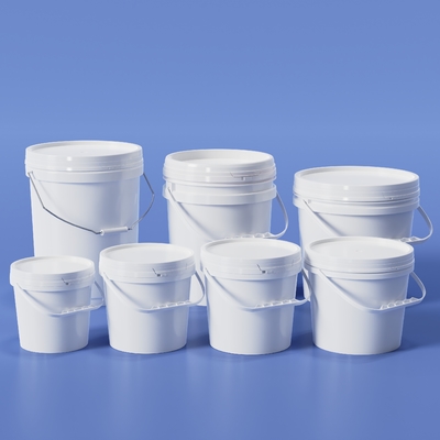 3L de armazenamento de alimentos balde de PP fácil de puxar baldes de plástico branco preto azul