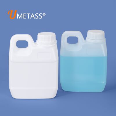 Galão de plástico HDPE de 0,5 L para embalagem de óleo, água e vinho, galão estilo F de plástico branco translúcido