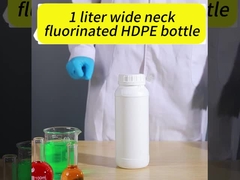 Botão de plástico fluorado de 1000 ml para armazenamento de produtos químicos líquidos resistente a ácidos e álcalis