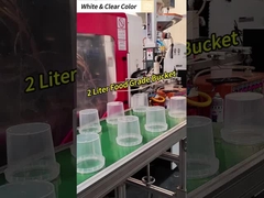 2L balde de plástico com tampa para água iogurte cookie armazenamento de alimentos