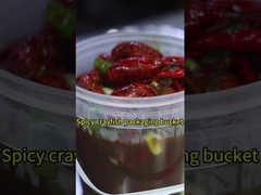 Baldes de plástico transparente com tampa